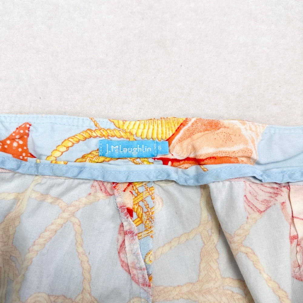 J McLaughlin Pants Womens Size 6 Preppy Coastal Nautical Seaside‎ Beach - Picture 4 of 8